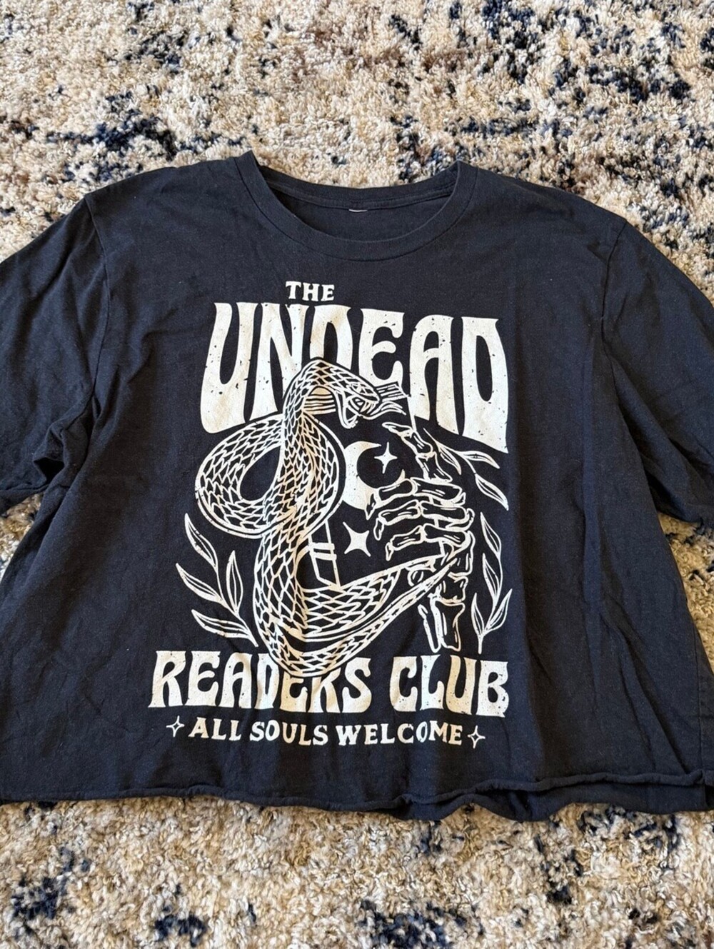 Undead Readers Club Snake Graphic Tee Shirt